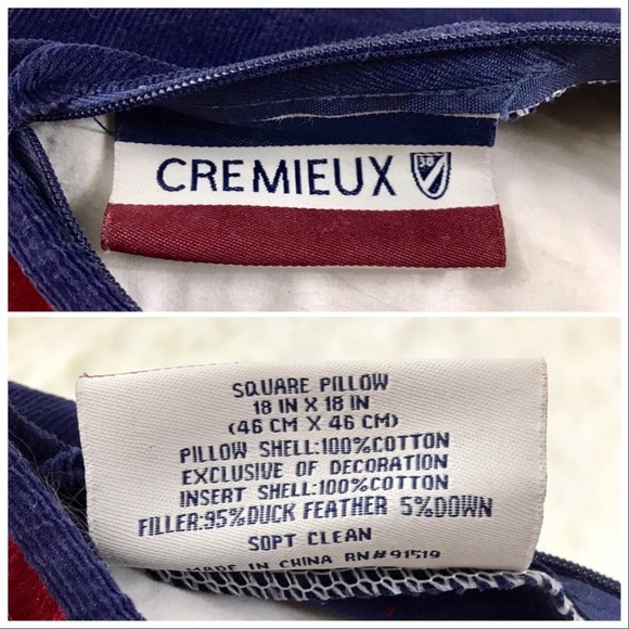 Cremieux Corduroy Red/Blue Nautical Throw … - Picture 5 of 7